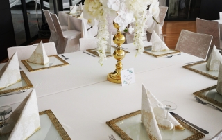 Tischdekoration weiß, misafir masa süsleme beyaz